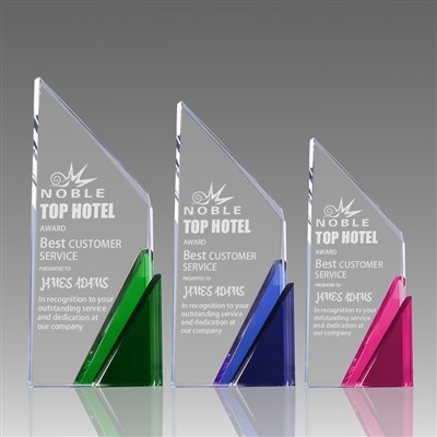 Nagrada Custom Leadership Peak Award Crystal Trophy